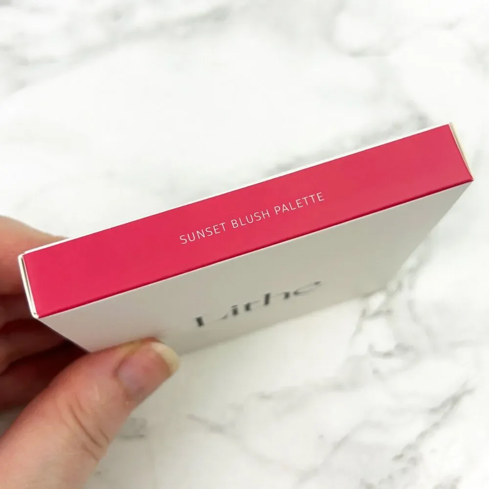 NIB Lithe Sunset Matte 4-Tone Blush Palette & Essential Face Brush Bundle